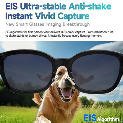 Gafas con cámara de IA inteligente y lentes fotocromáticas de 8 MP