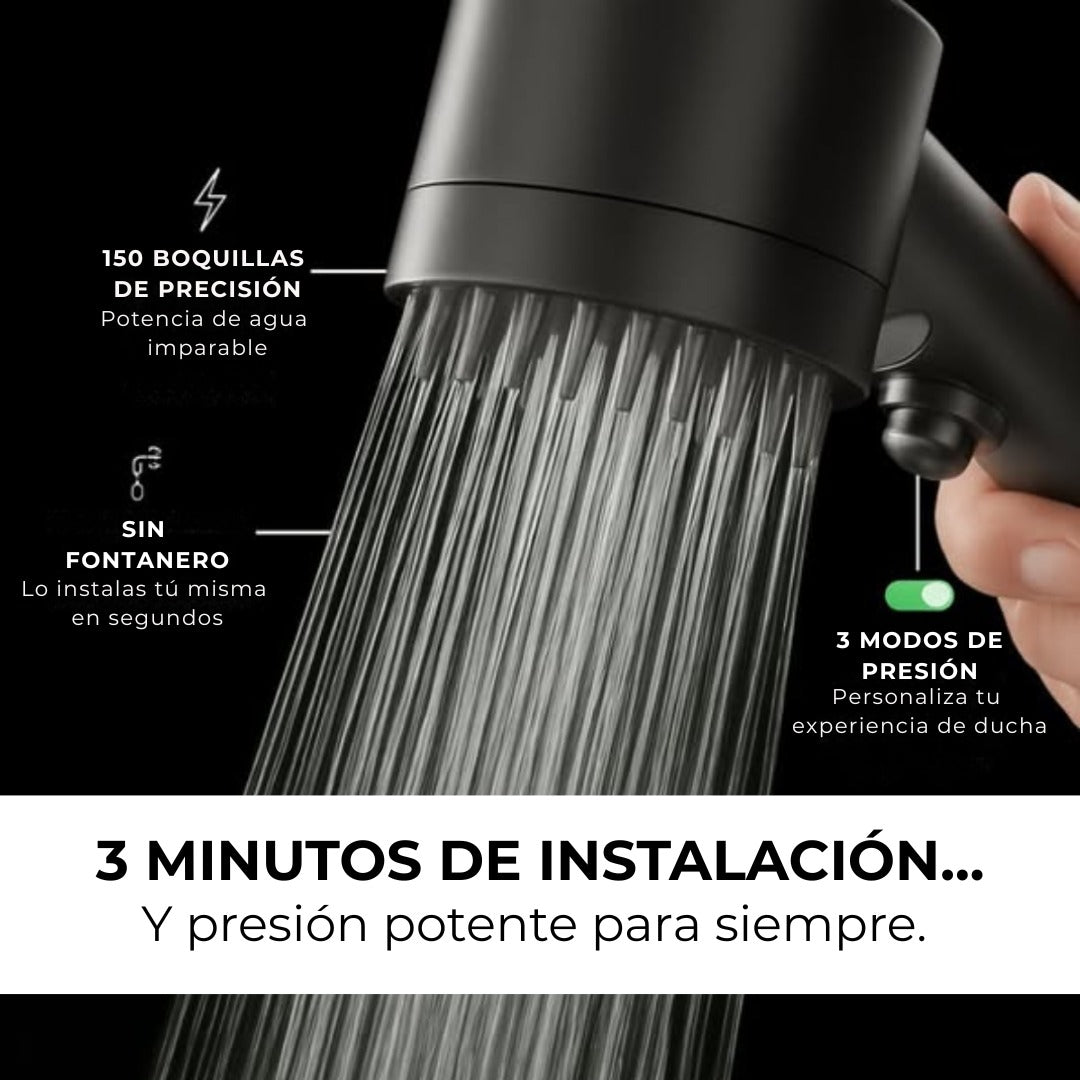 Cabezal de Ducha con Filtro | Agua filtrada y presión tipo spa - beneficios