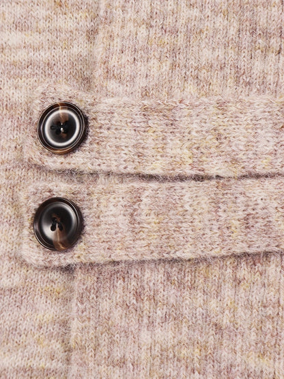 Valentina | Chaqueta de Punto Canalé con Botones Laterales