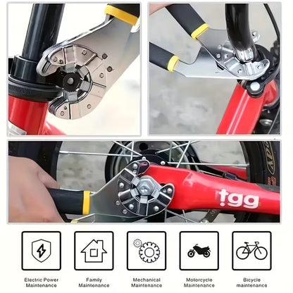 Juego de llaves multiusos 14 en 1 FlexiGrip – Llave ajustable de acero de alto carbono