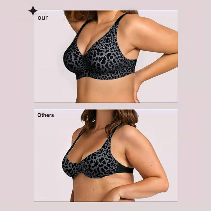 (2x1) Sujetador de copa completa con estampado de leopardo