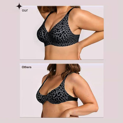 (2x1) Sujetador de copa completa con estampado de leopardo