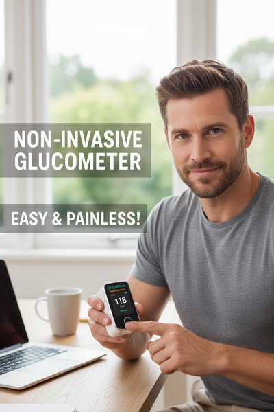 NUEVO Monitor de glucosa en sangre no invasivo 2.0 DE LUXE