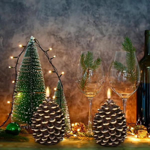 Vela LED con forma de piña