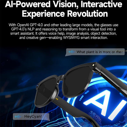 Gafas con cámara de IA inteligente y lentes fotocromáticas de 8 MP