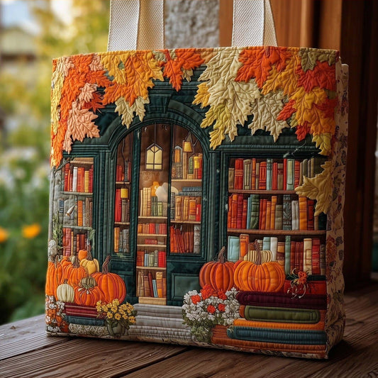 Ethelinda | Bolso Tote Acolchado Librería de Otoño
