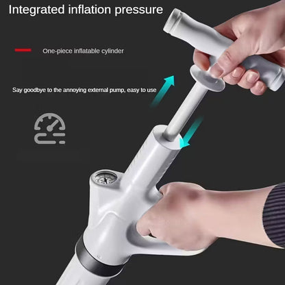 Drain Blaster Air Plunger Gun — Heavy-Duty Manual Air Pressure Tool for Toilet, Sink & Floor Drains