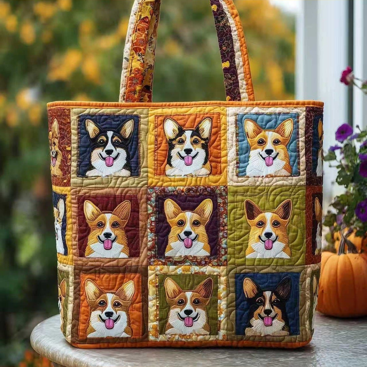 Godiva | Bolso Tote Acolchado de Corgis