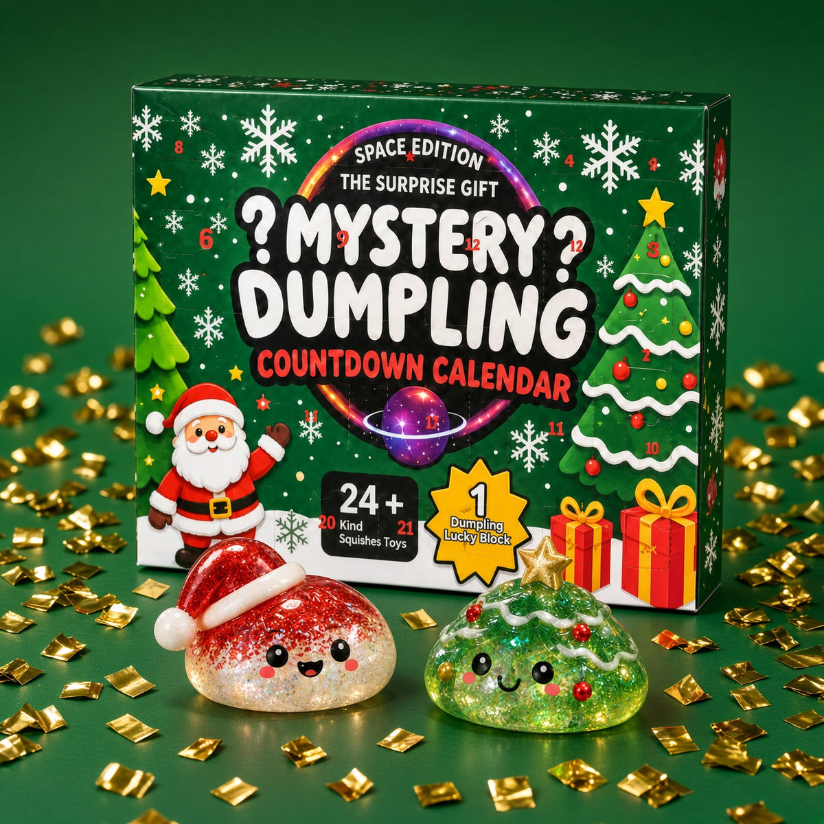 Calendario de cuenta regresiva de dumplings misteriosos edición espacial 2026