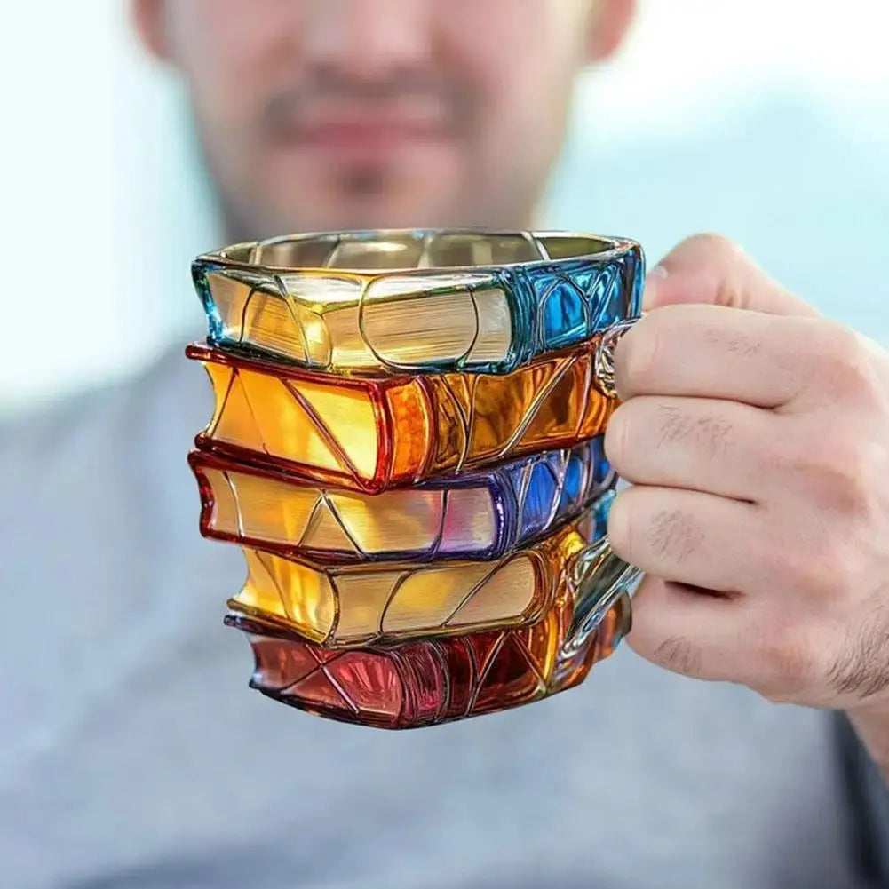 Taza de café de vidrio Bookstack