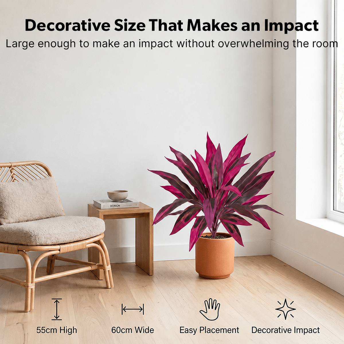 Set de plantas de patio con colores tropicales