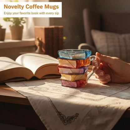 Taza de café de vidrio Bookstack