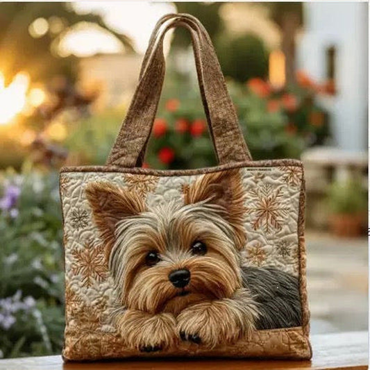 Nyssa | Bolso Tote Acolchado Yorkshire Terrier
