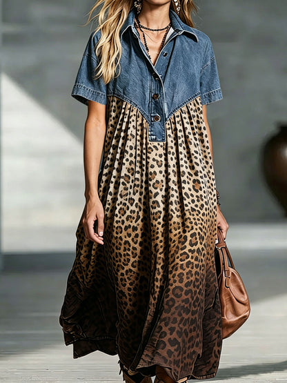 Vestido Penny Vaquero "Leopardo Degradado"