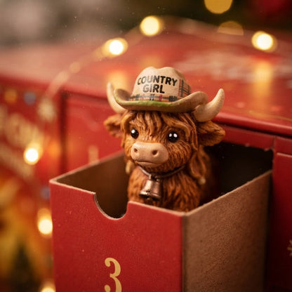Calendario de Adviento de vaca de las Tierras Altas