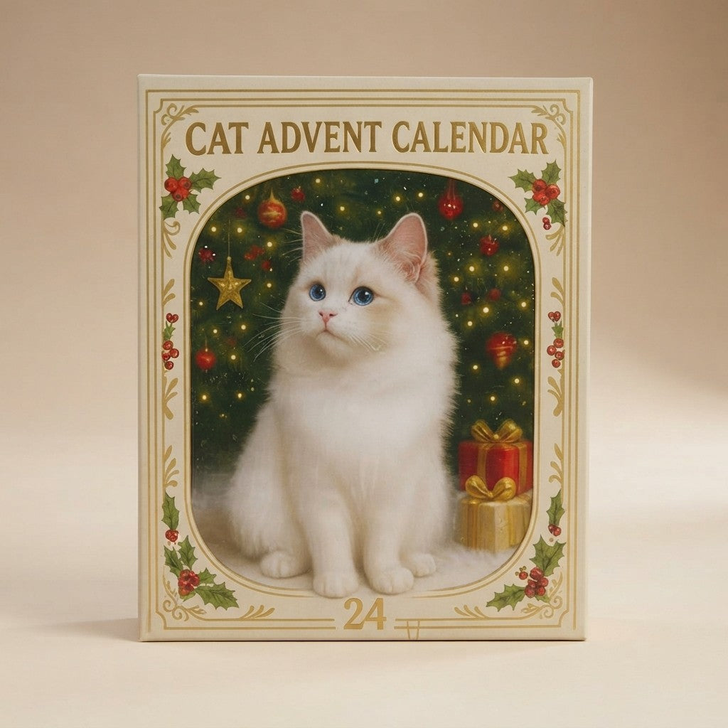 Calendario de Adviento de Navidad para gatos