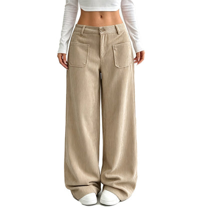 Lucía | Pantalón de pana de pierna ancha y tiro alto