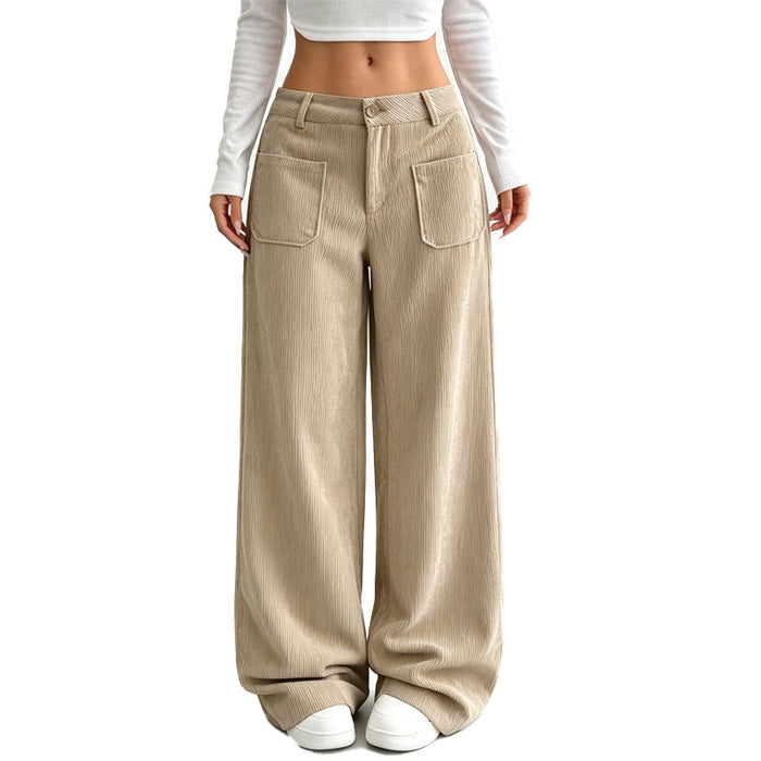 Lucía | Pantalón de pana de pierna ancha y tiro alto