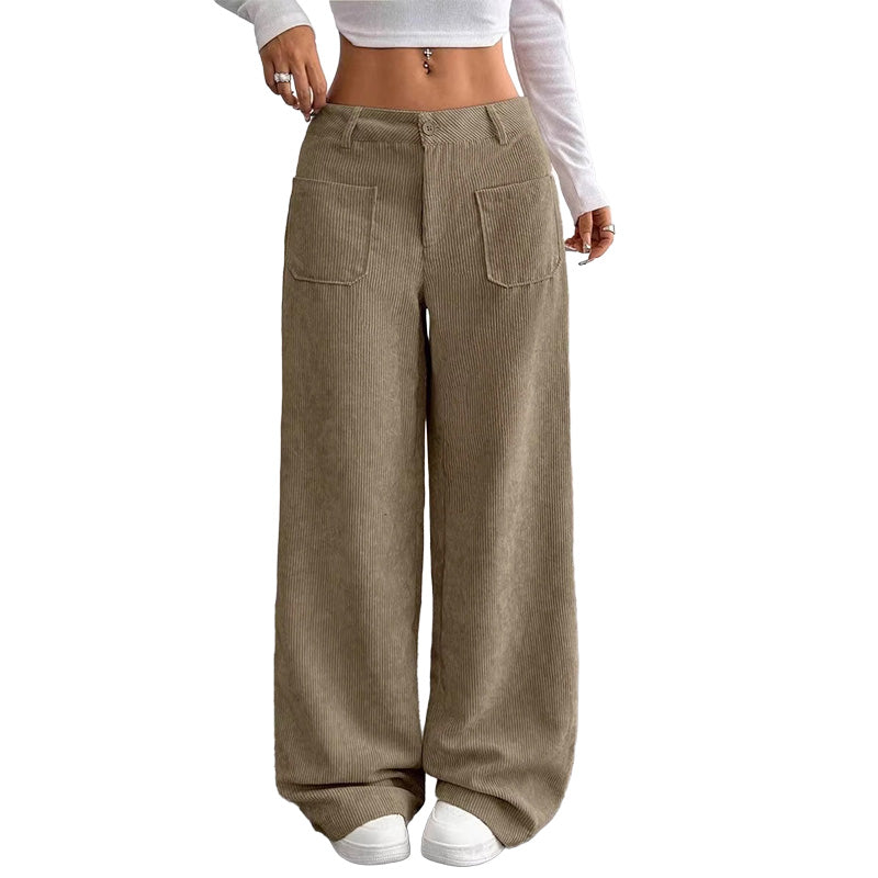 Lucía | Pantalón de pana de pierna ancha y tiro alto - garantía