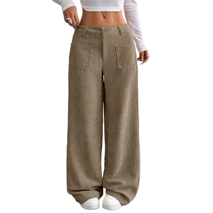 Lucía | Pantalón de pana de pierna ancha y tiro alto - garantía