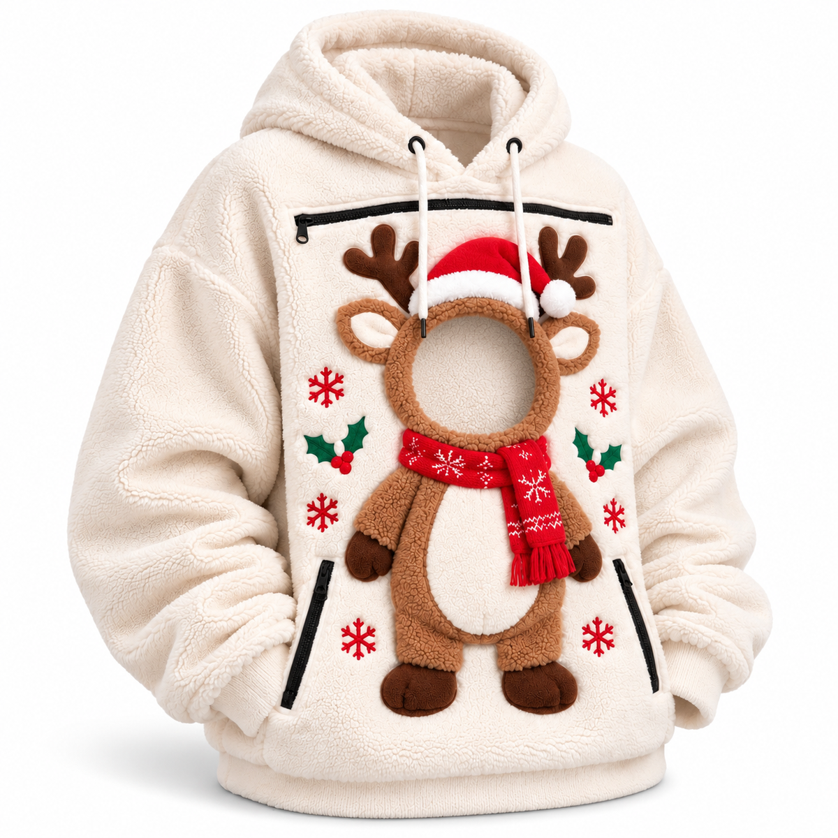 Sudadera navideña portamascotas