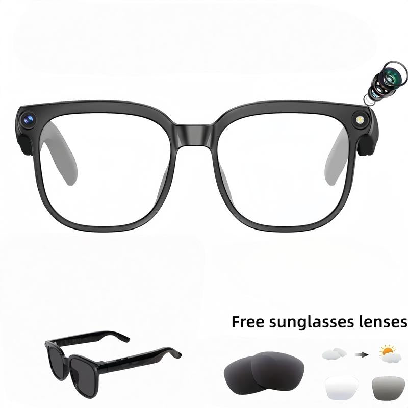 Gafas con cámara de IA inteligente y lentes fotocromáticas de 8 MP