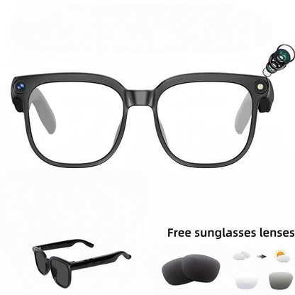 Gafas con cámara de IA inteligente y lentes fotocromáticas de 8 MP