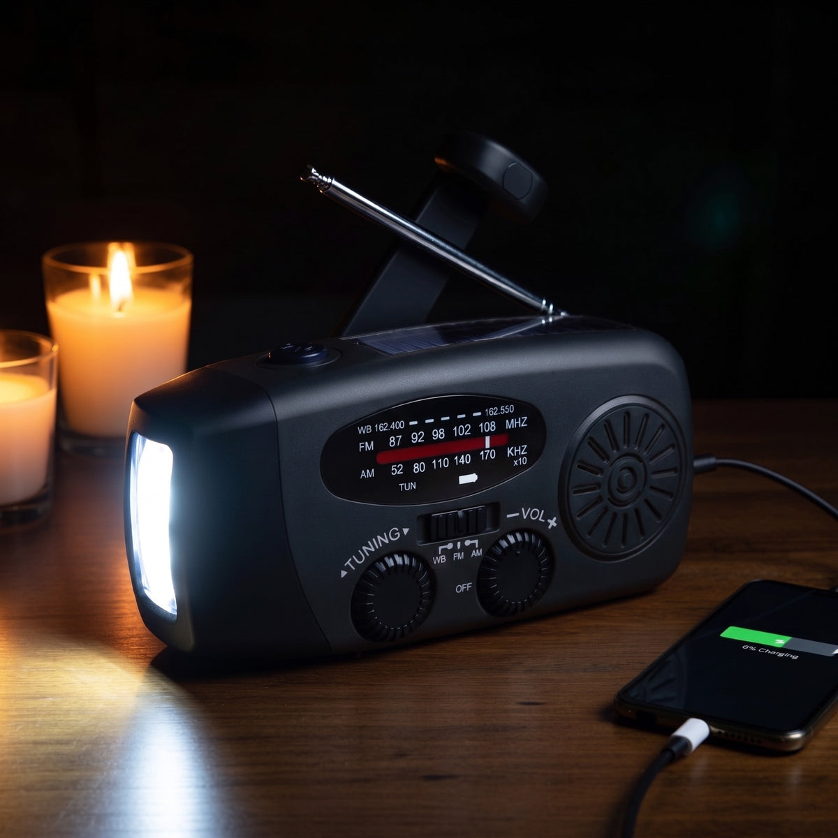 Radio d'urgence 5-en-1