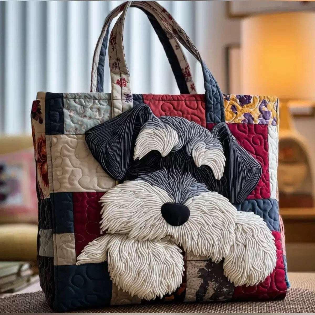 Thomasin | Bolso Tote Acolchado Schnauzer